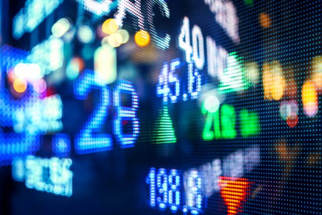 display stock market numbers and graph