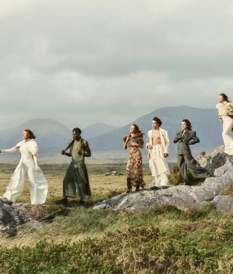 Lauren Whelan And Marwa Noelle Ali Star In Ireland Fashion Week 2026 Campaign: the Ireland Fashion Week 2026 Coming Home campaign cast on the rocks at Roundstone, Connemara, photographed by Damian Foxe