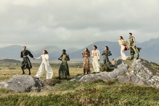 Lauren Whelan And Marwa Noelle Ali Star In Ireland Fashion Week 2026 Campaign: the Ireland Fashion Week 2026 Coming Home campaign cast on the rocks at Roundstone, Connemara, photographed by Damian Foxe