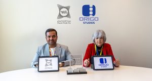 Sharjah's Shams Production Hub advances through deal with Origo Studios: representatives of Sharjah Media City (Shams) and Origo Studios at the partnership signing