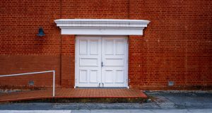 A ramped, step-free approach to a building entrance